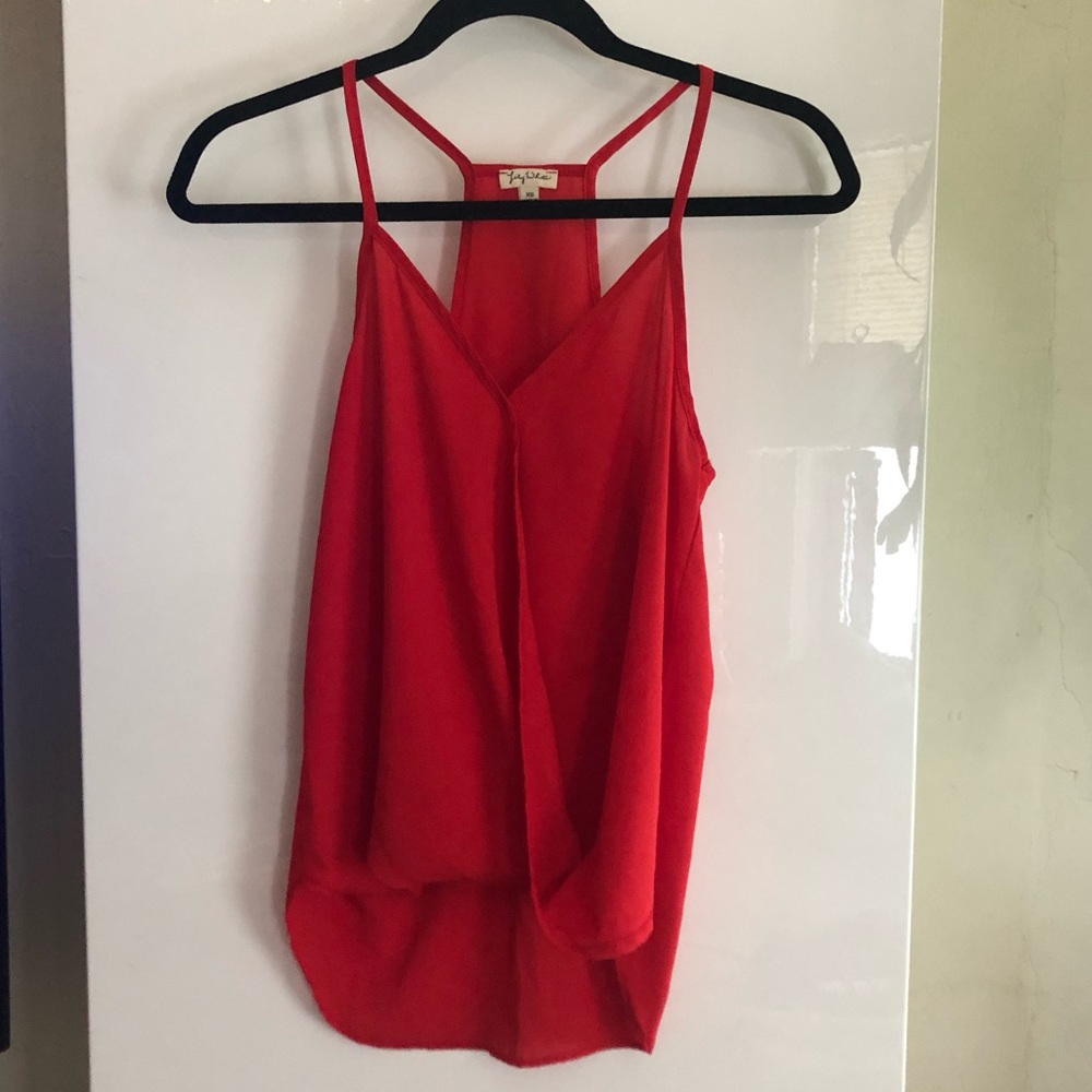 Lily White Dress Top - Red